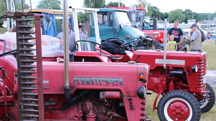 Weniger Oldtimer-Traktoren als sonst standen auf dem Festgelände am Main.