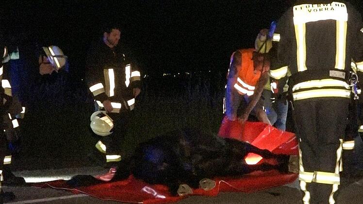Schock f&uuml;r alle Beteiligten: Pony "Chico" ist am Montagabend  im Landkreis Bamberg ausgerissen und auf die Stra&szlig;e gerannt. Ein Auto erfasste das Tier.
