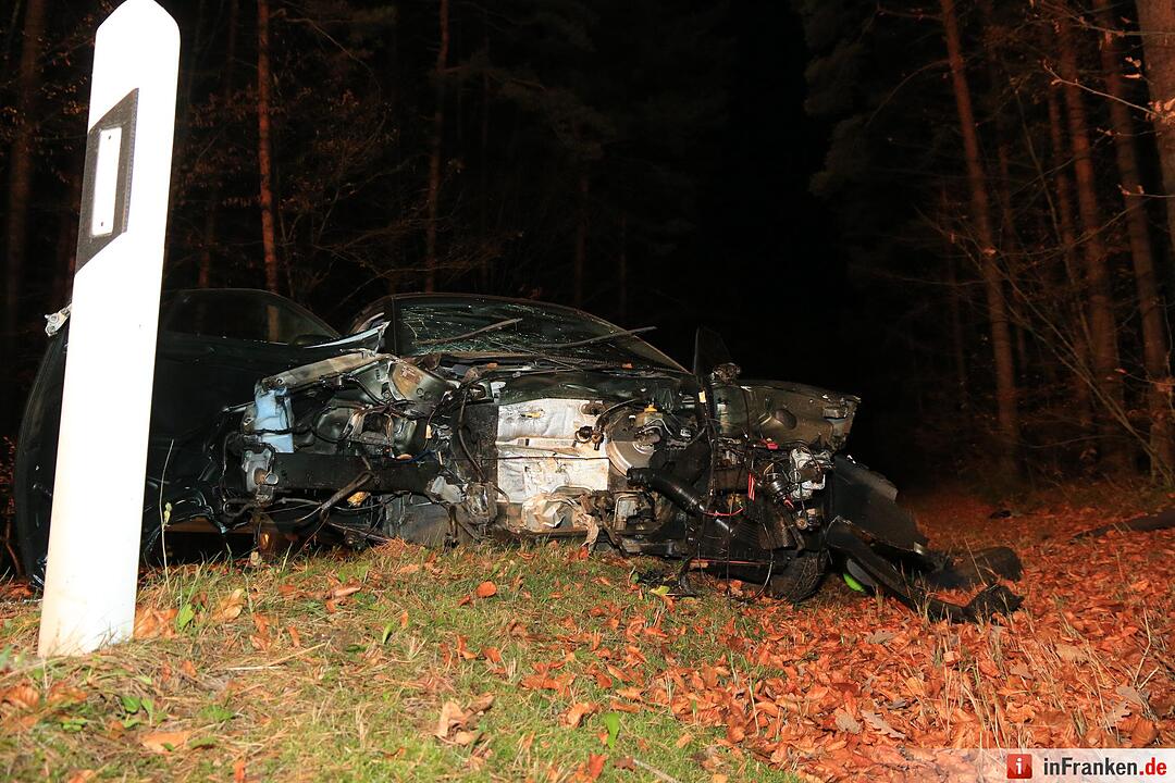 Schwerer Unfall wegen Wildwechsel bei Oberhaid