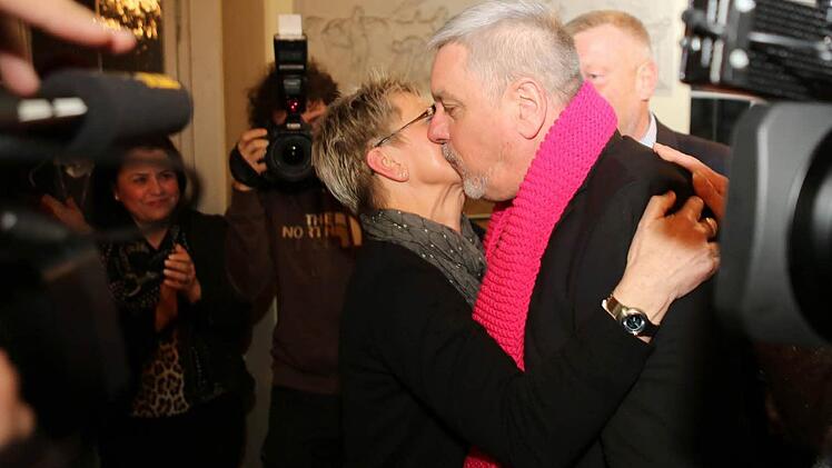 Gabriele Morper-Marr mit Coburgs neuem OB Norbert Tessmer Foto: Barbara Herbst