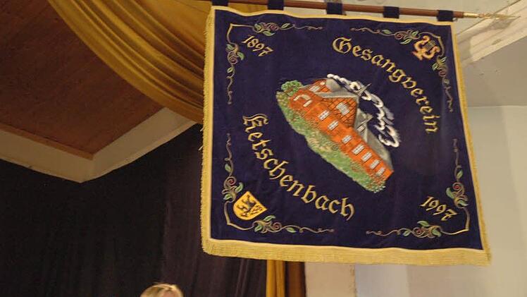 Die Fahne des Gesangvereins Ketschenbach Foto: Edwin Meißinger