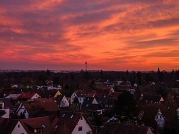 Nürnberg und Fürth: Spektakuläres Abendrot in Franken