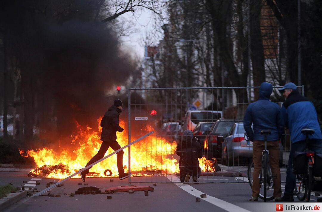 Krawalle in Leipzig