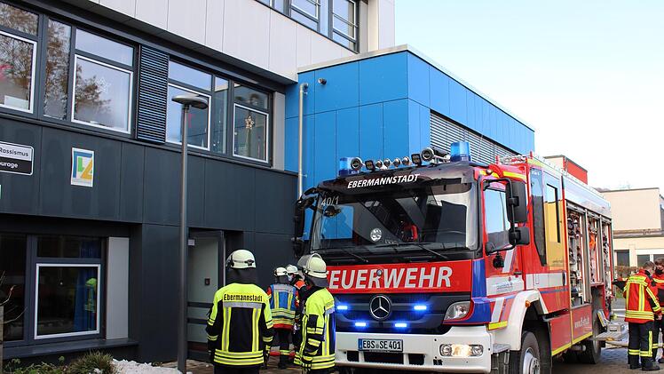Der Feuerwehreinsatz am Gymnasium Fränkische Schweiz am Dienstag Foto: Kreisbrandinspektion Forchheim
