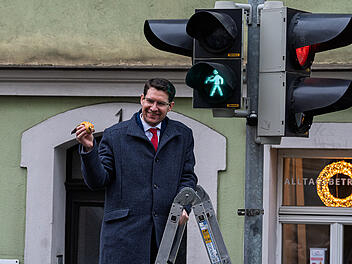 Coburg bekommt eigenes Bratwurst-Ampelmännchen