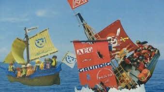 Dieses Bild ist auf dem Flugblatt abgedruckt, das bei Playmobil kursiert. Darunter steht unter anderem: "Die IG Metall hat schon einige Schiffe ,absaufen lassen‘... " Quelle: IG Metall