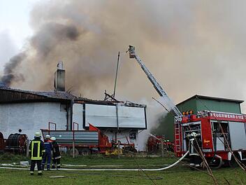 Eine Kräuter-Trocknungshalle ging im Adelsdorfer Ortsteil Neuhaus in Flammen auf. Alle Fotos: Andreas Dorsch