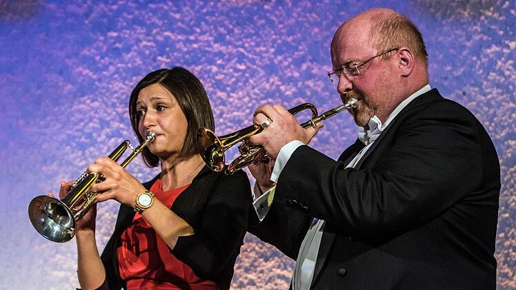 Neujahrskonzert: Das Blechbläserquintett Harmonic gastierte im Rathaussaal Rödental. Foto: Jochen Berger