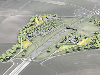 Geplante Rastst&auml;tte "Coburger Land" an der A73.