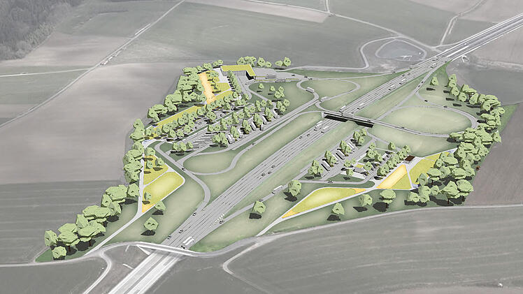 Geplante Rastst&auml;tte "Coburger Land" an der A73.