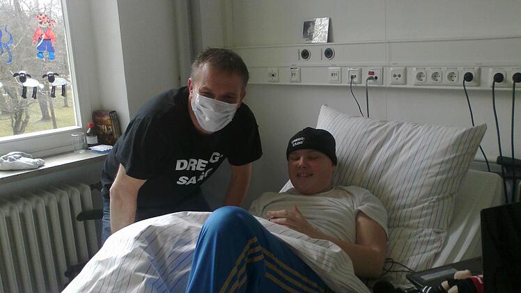 Der 15-jährige Florian freute sich sichtlich über den prominenten Besuch.