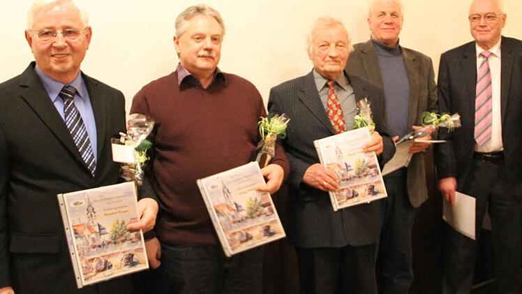 Die Gründungsmitglieder (von links) Bernhard Kasper, Georg Hüttner, Philipp Hofmann, David Mitzner und Hans-Martin Finsel