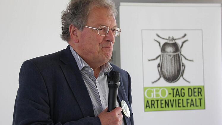 BUND-Vorsitzender Prof. Hubert Weiger freute sich über die Artenvielfalt, beklagte aber das Aussterben der Biologie-Studiengänge an deutschen Hochschulen. "Wir haben nur noch eine Schmalspur-Biologie."
