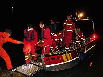 Bei der "Nacht der Wasserrettung" lief der Einsatz mit den Rettungsbooten auf dem Ellertshäuser See (Bild).
