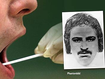 Kann die Polizei mit einem Massengentest den Kulmbacher Tankstellenmord vor 30 Jahren aufklären? Herbert Dippolds Mörder - hier ein Phantombild der Polizei von 1984 - ist bis heute nicht gefasst.  Montage: InFranken-Grafik