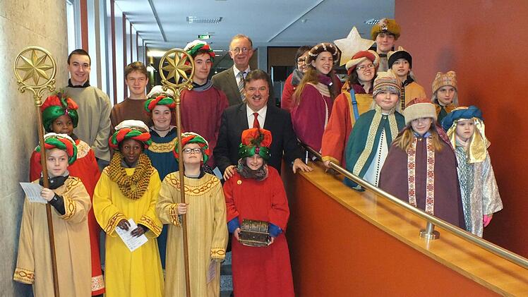 Auch Landrat Klaus Peter Söllner wurde ein Besuch abgestattet. Foto: Landratsamt Kulmbach
