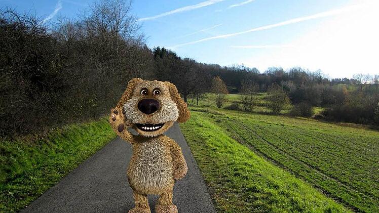 Angeblich geht das Hündle auch ab und an in der Rhön spazieren.