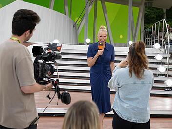 Andrea Kiewel pflegt bei jedem "Fernsehgarten" ein besonderes Ritual.