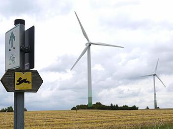 Im Zwiespalt: Beeinträchtigen Windkraftanlagen - wie hier auf dem Bretzenstein - die schöne Natur im Itzgrund? An dieser Frage scheiden sich die Geister. Foto: Berthold Köhler