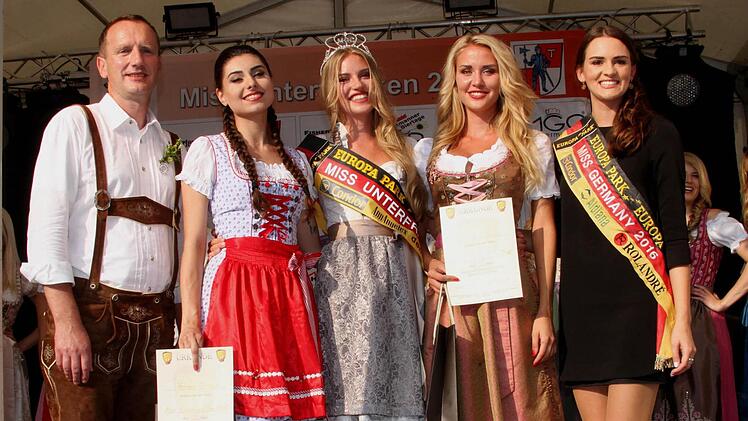 Michael Ziegler, Yasmin Schmidt (2. Platz), "Miss Unterfranken" Vanessa Wegmann, Julia Prokopy (3. Platz) und Lena Bröder (von links).