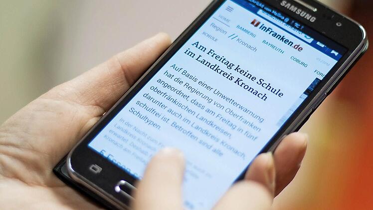 Diese rund sechs Jahre alte Meldung sorgte am Donnerstagnachmittag bei den Kronacher Schulen, Eltern und Schülern für gehörige Aufregung. Foto: Marian Hamacher