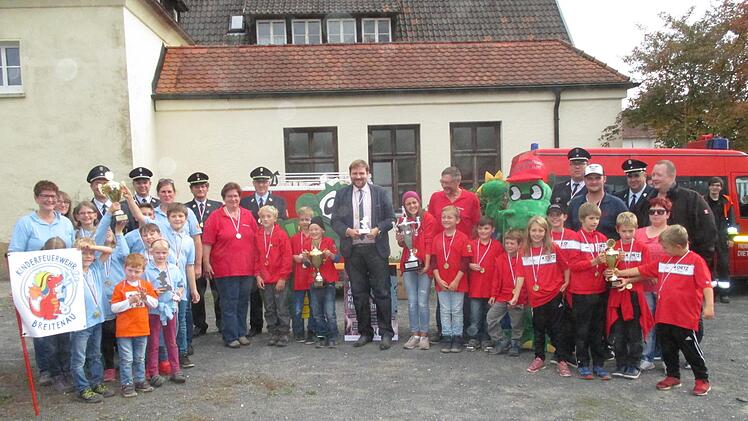 Die Siegerehrung bei "Löschis Olympiade"