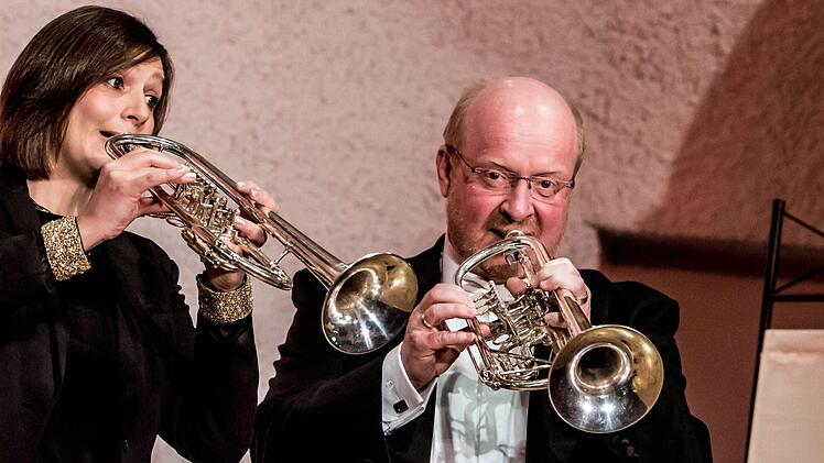 Harmonic Brass begeistert beim Neujahrskonzer im Rathaussaal Rödental.Foto: Jochen Berger