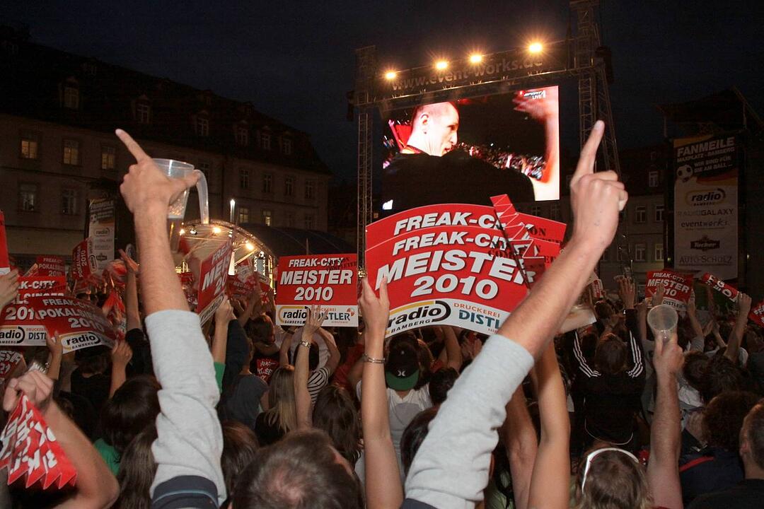 Meisterfeier Brose Baskets Bamberg Maxplatz