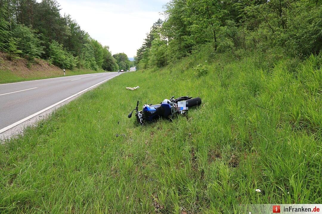 Unfall zwischen Bamberg und Pödeldorf: Motorradfahrer verletzt