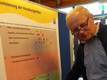 Auch Punkte zur Bewertung der Priorität der Themen konnten verteilt werden. Foto: Lothar Weidner