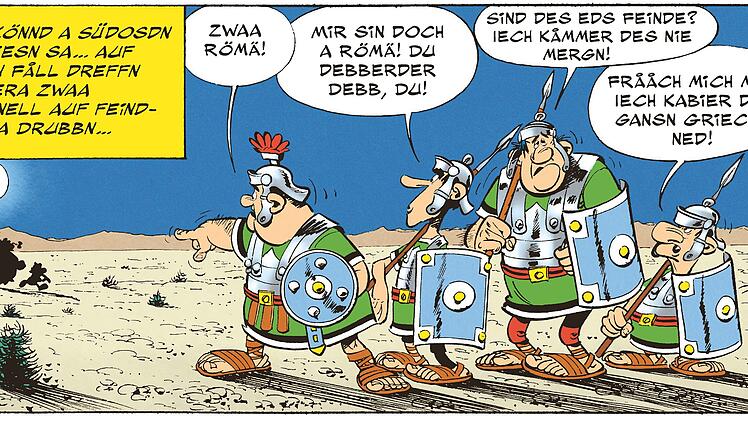 Dritter Asterix auf Oberfränkisch: Asterix bei der Husdndrubbn seit 8. April 2024 erhältlich
