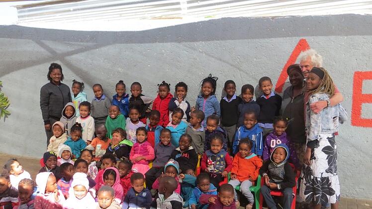 Roland Grebner nimmt Abschied vom Kindergarten in Katutura, dem Windhoeker Township. Foto: privat.