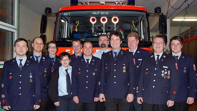 Der neu gewählte Vorstand der Freiwilligen Feuerwehr Ebensfeld.  Foto: A. Wlz