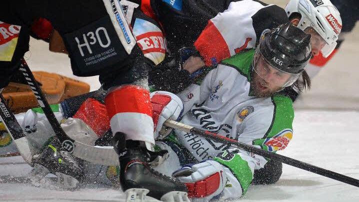 Beim Gastspiel in Memmingen ließen die Alligators um Richard Stütz (grünes Trikot) zu viele Chancen ungenutzt und wurden in der Overtime niedergerungen. Foto: Picturedreams