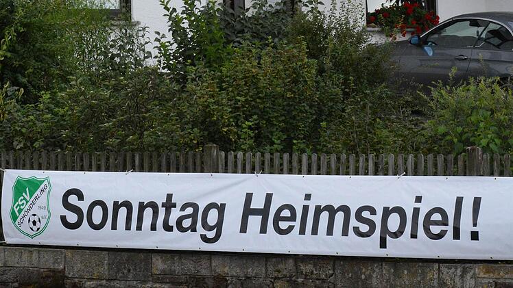 Von nichts, kommt nichts. Werbung für ein Heimspiel des FSV Schönderling. Foto: ssp