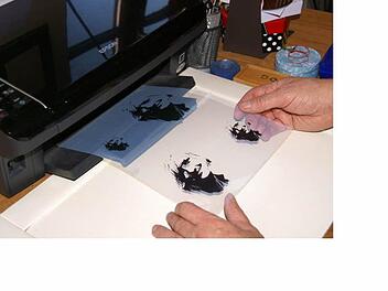 Herstellung der Image-Black-Folien Fotos: privat