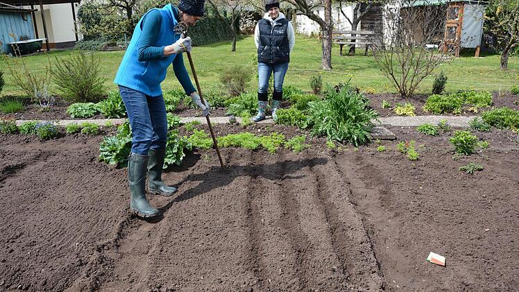 Praxisstunde für Gartenbau im Hausgarten Foto: Dagmar Besand