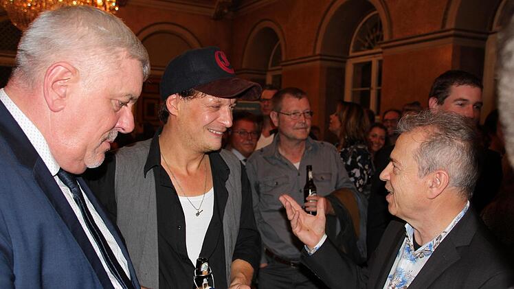 Günther Sigl mit Boris Stark von der TheaterbandOliver Schmidt