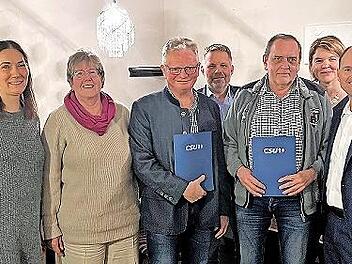 Bei der CSU Kunreuth/Weingarts standen Ehrungen sowie die Wahl des Vorstands an (v. l.): Irina Adelmann, Michaela Engelhardt, Gerhard Kaul, Edwin Rank, Thomas Siebenhaar, Sandra Schmitt und Michael Hofmann.
