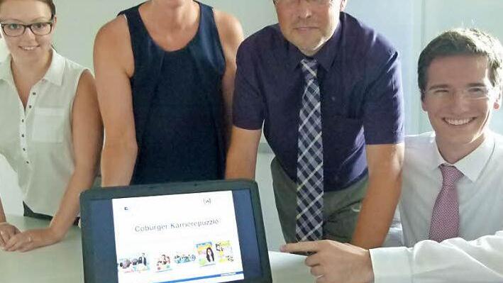 Sie wollen Hilfestellung bei der Berufswahl geben und Zukunftsorientierung vermitteln (von links): Heidi Müller, Elke Susanne Gillardon, Stefan Hinterleitner und Sebastian Wlasek.  Foto: Lothar Weidner