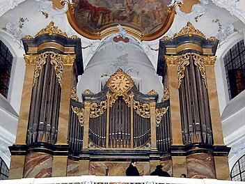 Die berühmte Rieger-Orgel entstand 1999. Sie ist nach dem Konzept einer Universalorgel errichtet und vereint die verschiedenen Stilelemente mit moderner Technik. Foto: Andreas Welz