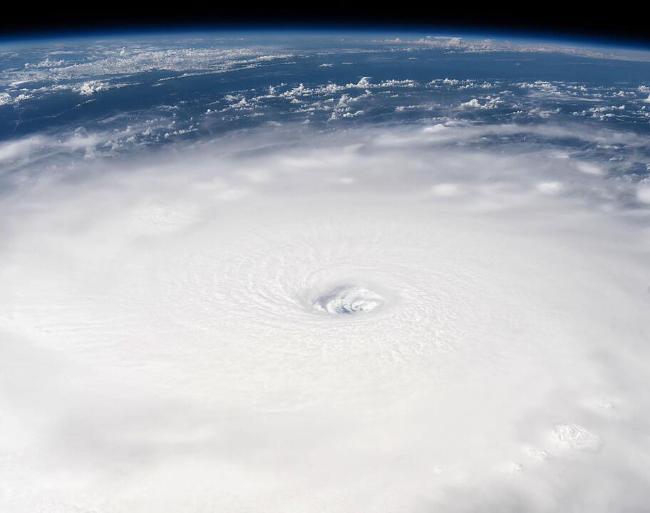 as Auge von Hurrikan Irma ist am 05.09.2017 aus der International Space Station ISS zu erkennen.