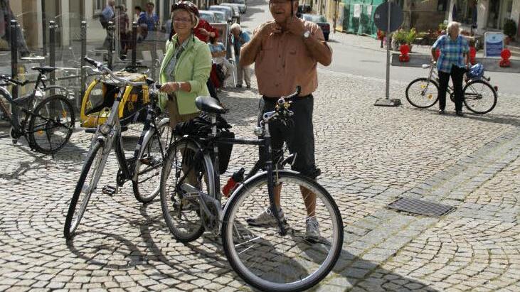 Auch das Haßfurter Bürgermeister-Ehepaar Rosi und Rudi Eck genoss den Main-Radtag.
