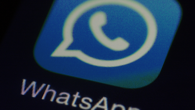 Blaues WhatsApp-Logo