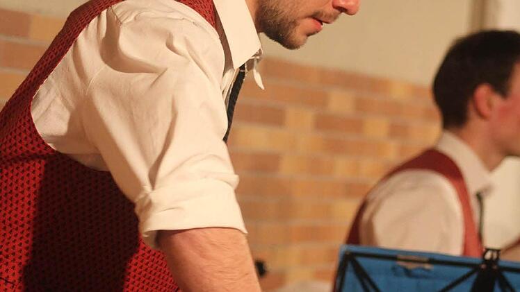 Yannic Bleyl spielte das Solo der "Xylo Classics" in atemberaubender Geschwindigkeit.