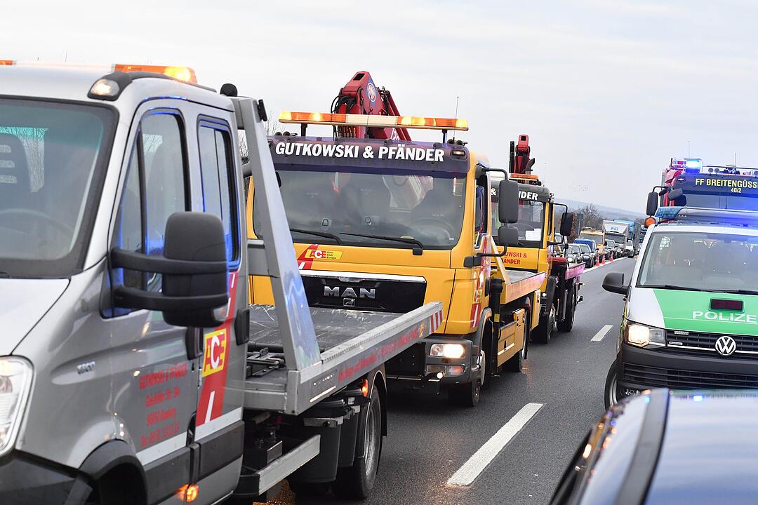 Massenunfall auf der A73 bei Breitengüßbach