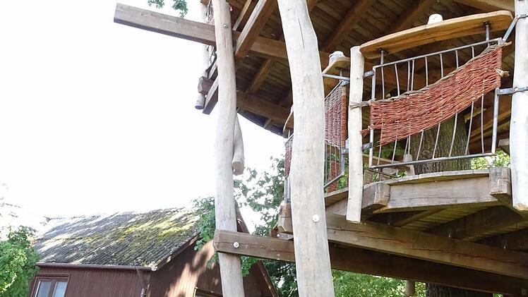 Ein Baumplateau mit Geflecht, ähnlich dem im Bild, könnte im Burgbergpark errichtet werden.  Foto: Manfred Rauh/ZEF