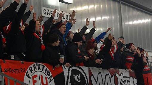 Die mitgereisten Fans aus Memmingen