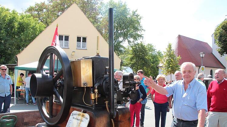 Fred Walther mit seiner "Kraftmaschine"