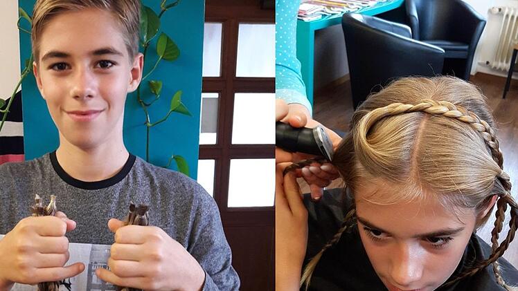 Der heute zwölfjährige Adrian spendete seine Haarpracht schwer kranken Kindern mit Haarausfall. Foto: privat/Jutta Günter